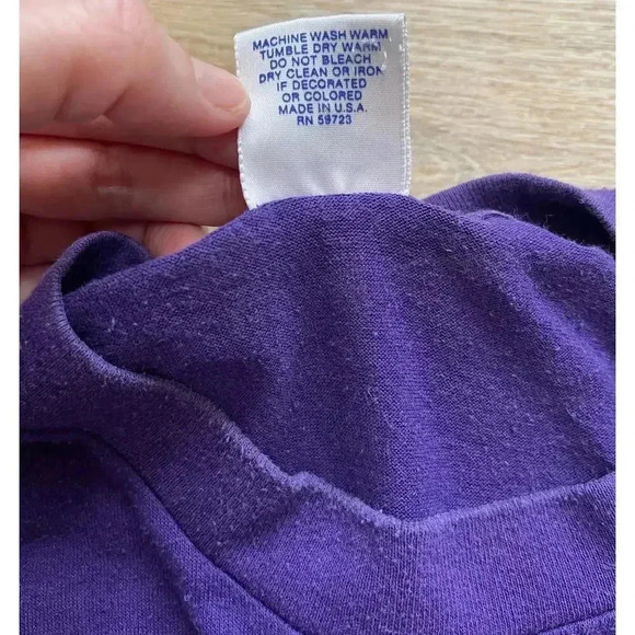 Vintage 80s Minnesota Vikings Single Stitch T-Shirt Trench Made in USA Men's S - Picture 6 of 13